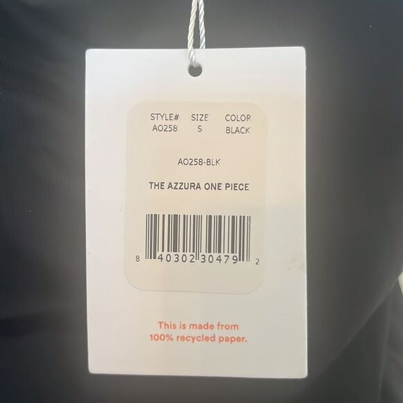 NWT  Andie Swim The Azzura One Piece Eco Nylon Black Classic One Piece - Picture 5 of 7